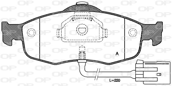 OPEN PARTS Комплект тормозных колодок, дисковый тормоз BPA0432.02